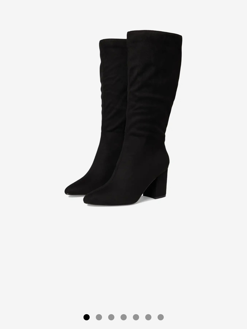 Classic Black Mid-Calf Block Heel Boots.  Brand New In Original Box